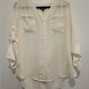 Express Women's Cream Blouse